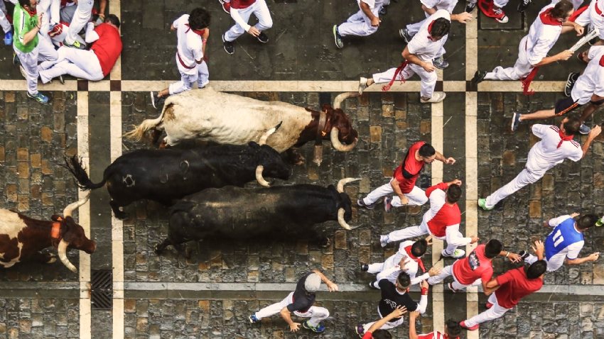 Fiera Di San Firmino Pamplona Corsa Tori Camper